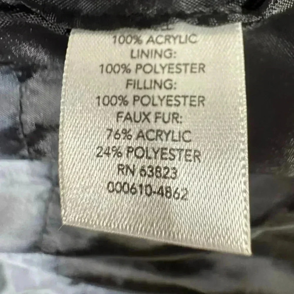 Christopher & Banks Black & White Knit with Faux Fur Trim Stand up Collar Sz XL - Picture 10 of 14